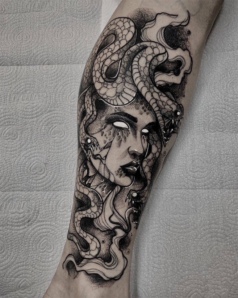 Tatuagem da medusa inspirações de tatuagem masculina