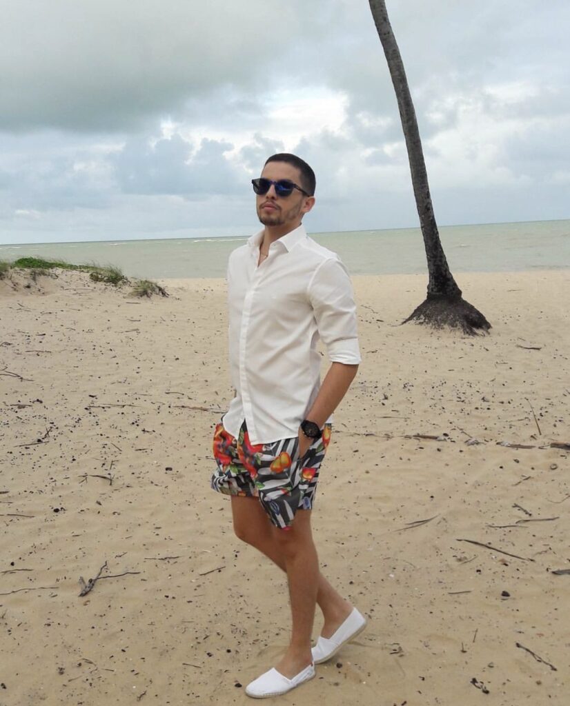 look masculino para praia