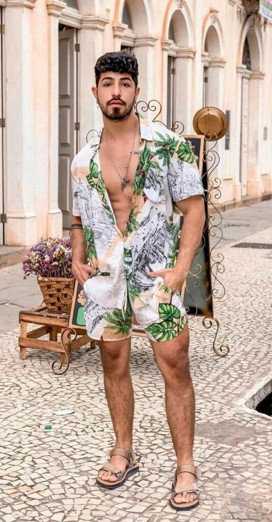 look masculino para praia