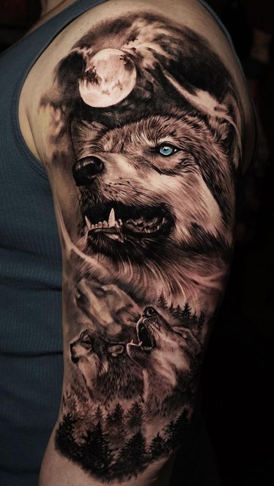 tatuagem de lobo