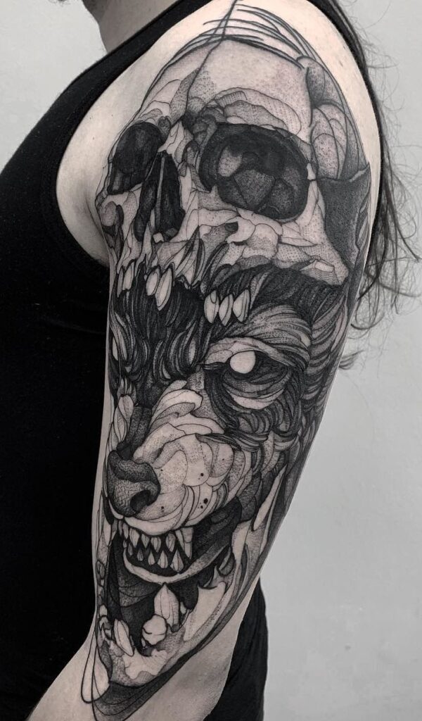 tatuagem de lobo