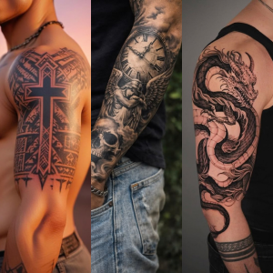 Tatuagem no braço masculina