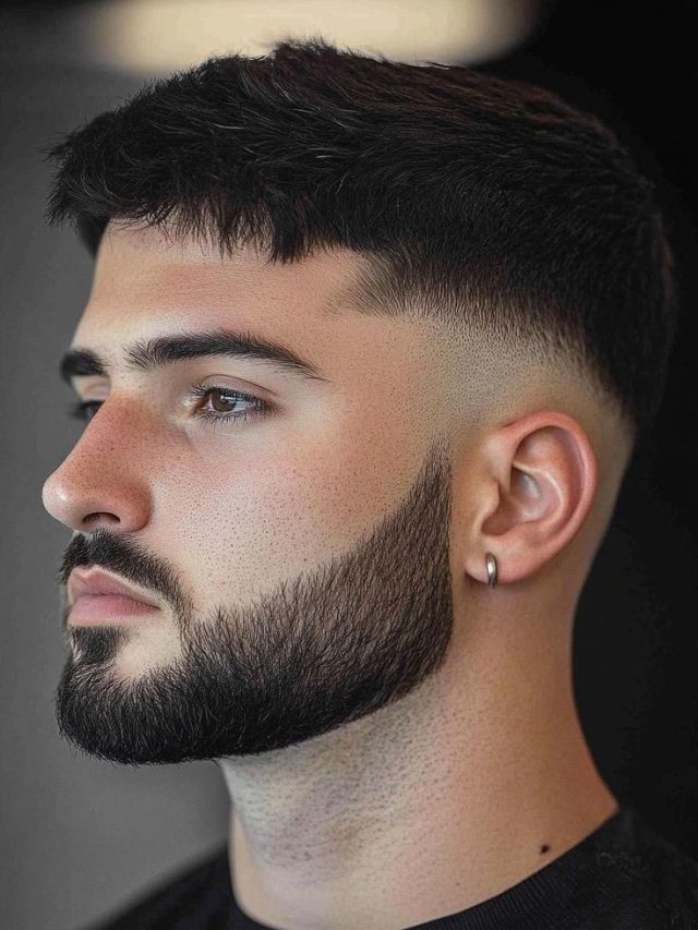 Cortes de cabelo curtos com barba